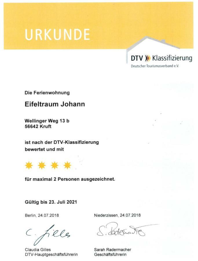 Wandertraum Johann - Fewo Eifel Kruft Екстер'єр фото